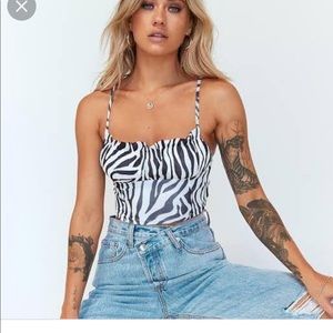 princess polly zebra top